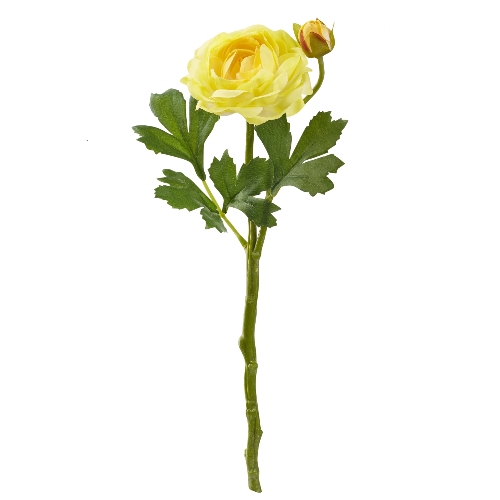 Rosa com Botão Amarelo 33 Cm.