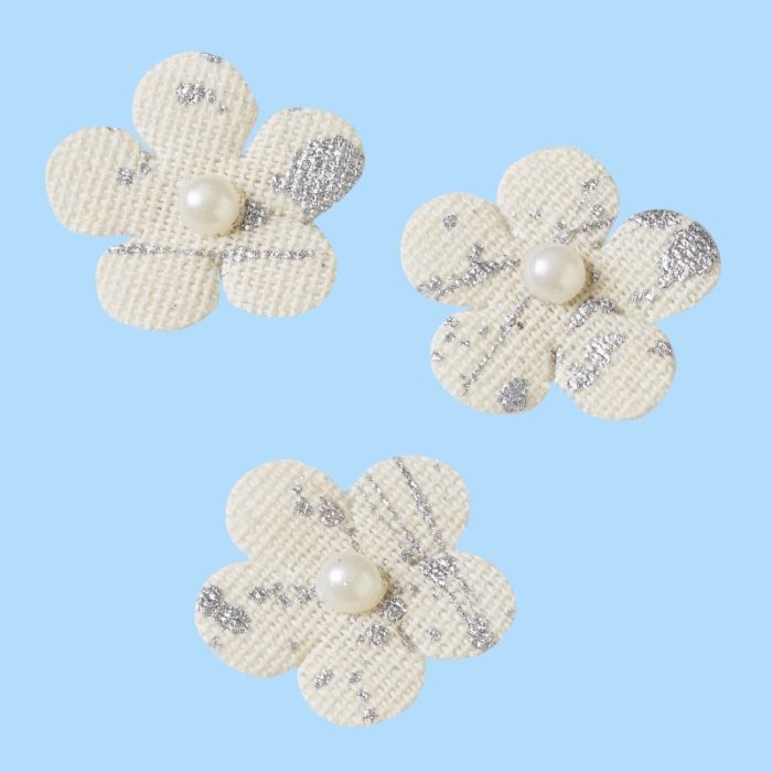 Flores Natural/Prata 24 mm (6 un.)