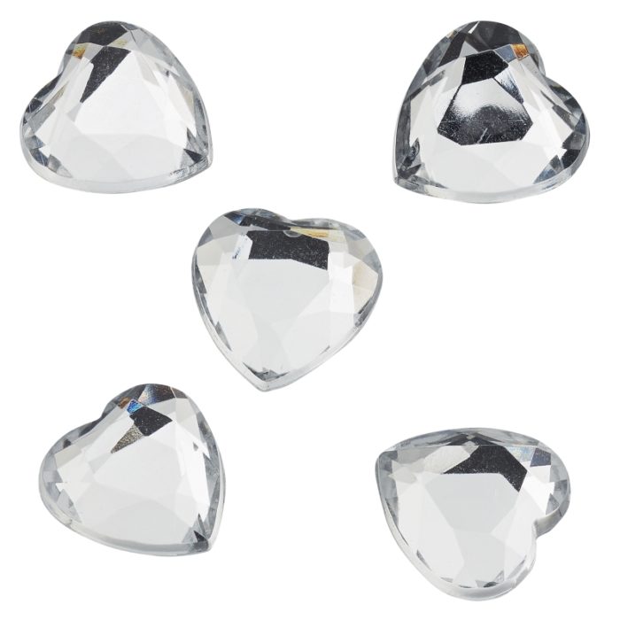 Corações Cristal 8mm ( caixa c/ 125 un.)