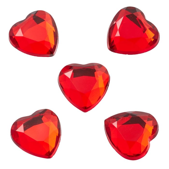 Corações Vermelhos 8mm ( caixa c/ 125 un.)