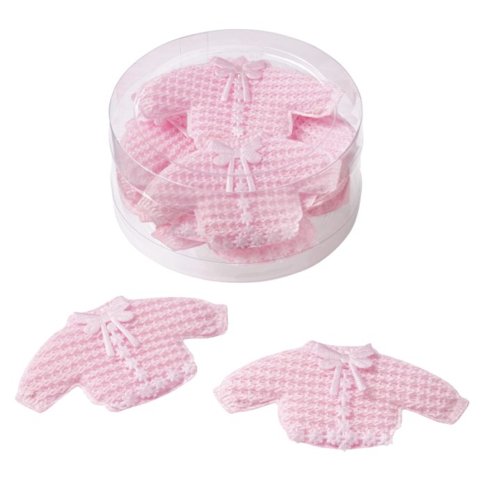 Casaquinho Bébé Rosa 75x40 mm ( cx. c/ 10 un. )
