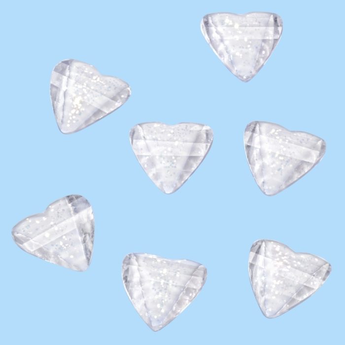 Corações Branco 10mm ( 20 un.)