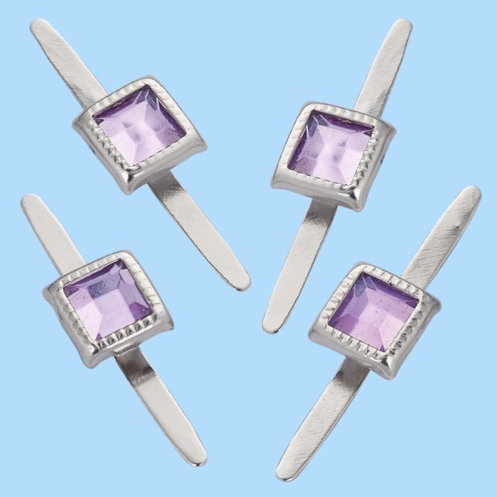 Ataches Pedra Lavanda 5mm (10 un.)