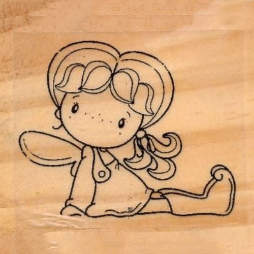 Carimbo Fada Sentada