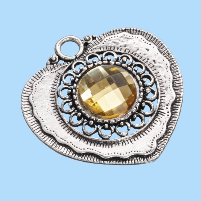 Coração Prata 45mm.