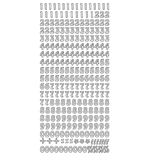 Sticker Números Ouro