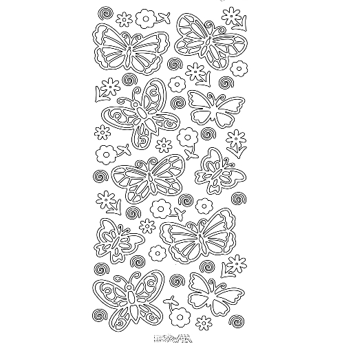 Sticker Borboletas Prata