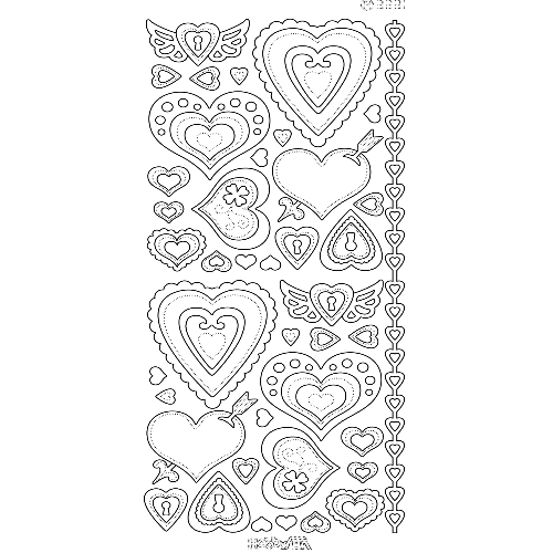 Sticker Coração Prata