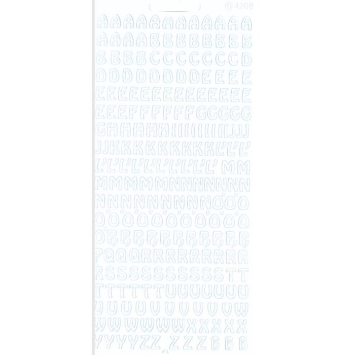 Sticker Maiúsculas Branco