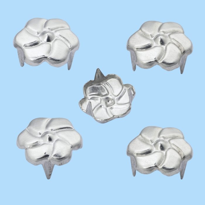 Ataches Prata Flor 9mm (20 un.)