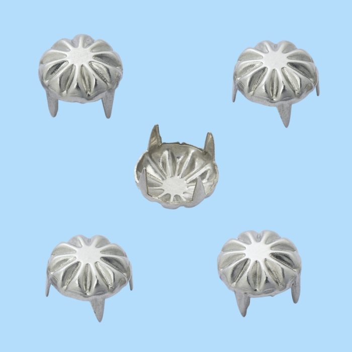 Ataches Prata Flores 9mm (20 un.)