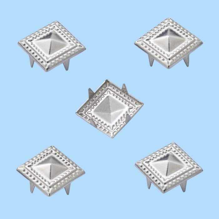 Ataches Prata Quadrados 13mm (15 un.)