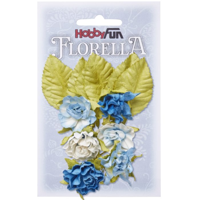 Florella - Flor Papel Azul 3Cm.- 6un.