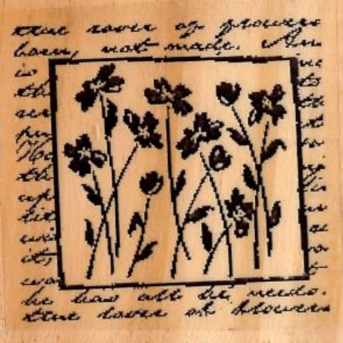 Carimbo c/ Flores e Dizeres