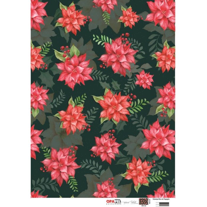 Papel Decoupage Estampa Bico de Papagaio 30X45