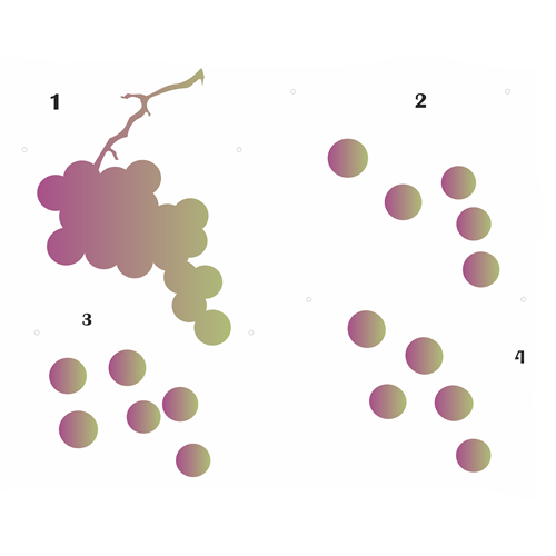 Stencil Opa 20X25 Frutas Uva I