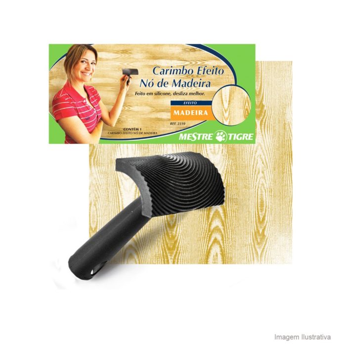 Carimbo efeito nó de madeira