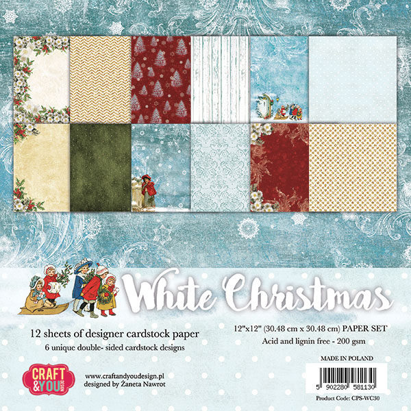 Bloco White Christmas 30.5X30.5