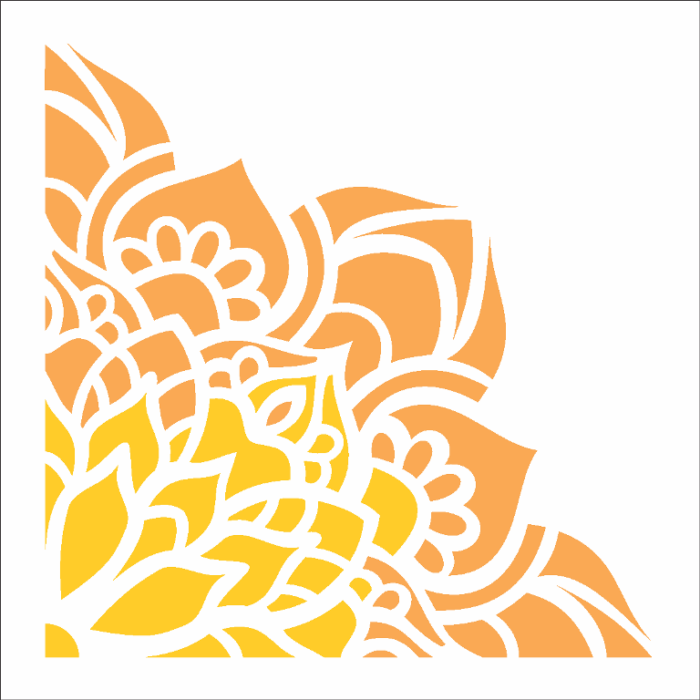 Stencil Opa 10x10 Flor Lotus