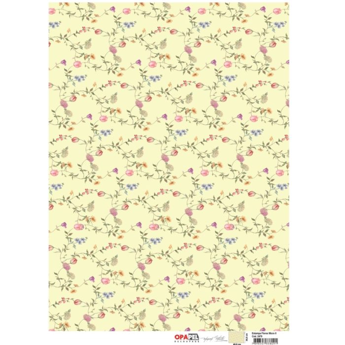 Papel Decoupage Flores Micro II 30X45