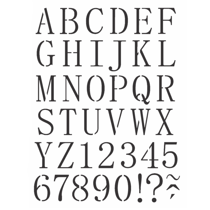 Stencil Opa 15x20 Alfabeto Reto Maiúsculo