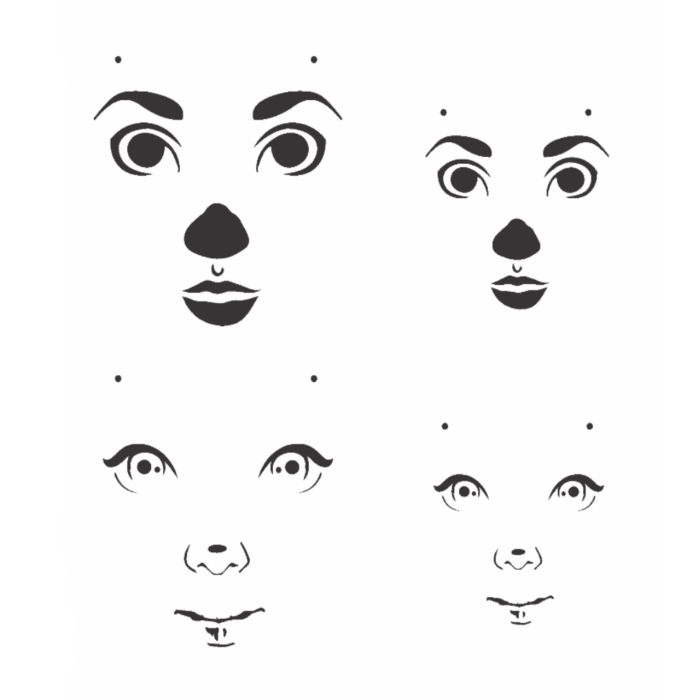 Stencil Opa 15x20 Rosto Boneca II