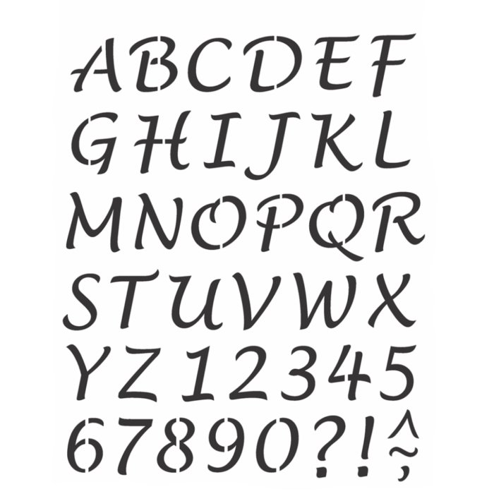 Stencil Opa 20X25 Alfabeto Lucinda Maiúsculo