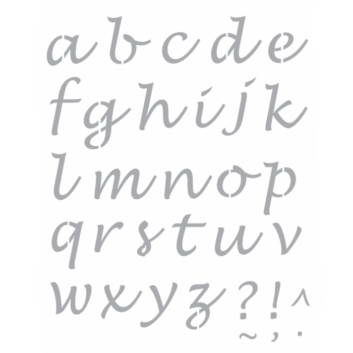 Stencil Opa 20X25 Alfabeto Lucinda Minúsculo