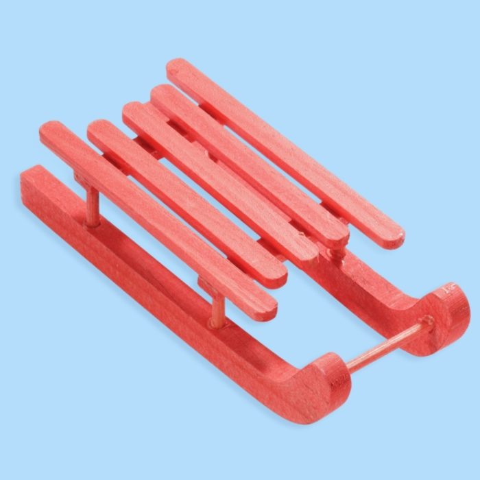 Trenó Vermelho 90x36x23 mm.