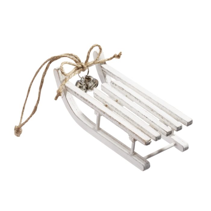 Trenó Branco 120x50x33 mm.