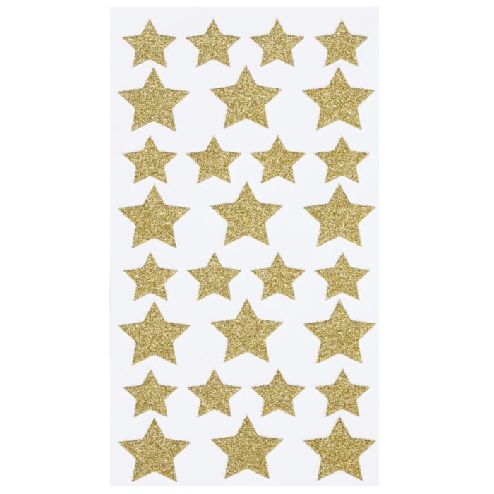 Sticker Estrelas Glitter Ouro
