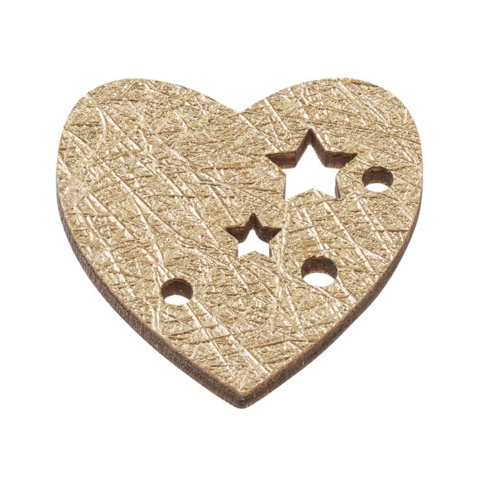 Corações Madeira 30mm (6 un.)