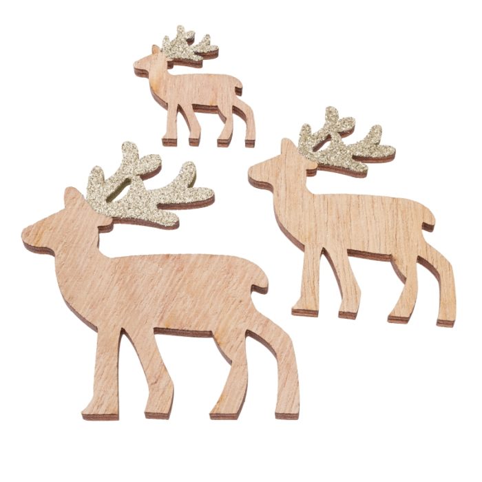 Rena Madeira Glitter Ouro 45-75mm (3 un.)