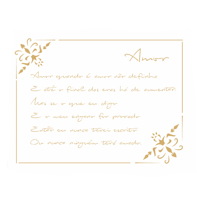 Stencil Opa 20X25 Poema Amor