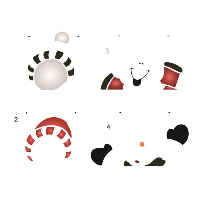 Stencil Opa 20X25 Boneco de Neve