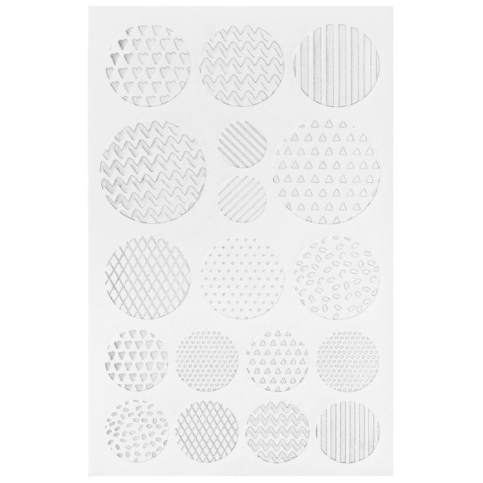 Sticker Redondo Prata (2 folhas)