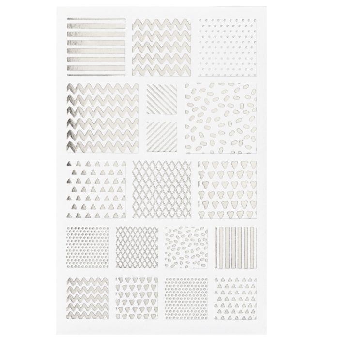 Sticker Quadrados Prata (2 folhas)