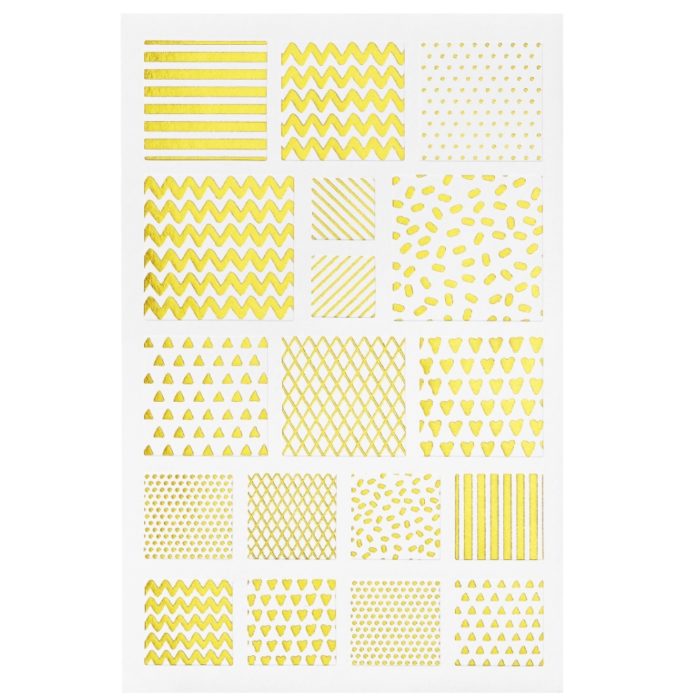 Sticker Quadrados Ouro (2 folhas)