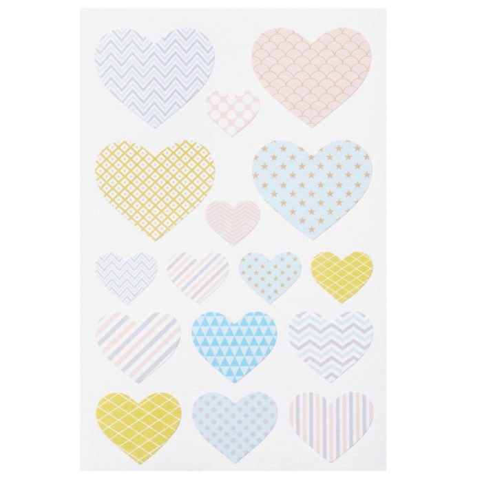 Sticker Corações Sortidos (2 folhas)