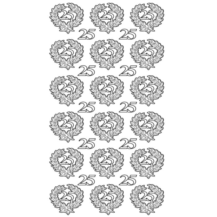 Sticker "25" Prata