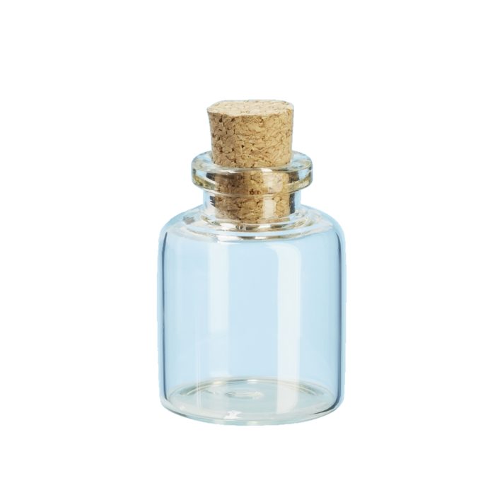 Frasco Vidro c/ Rolha Cortiça 30x40mm (3 un.)