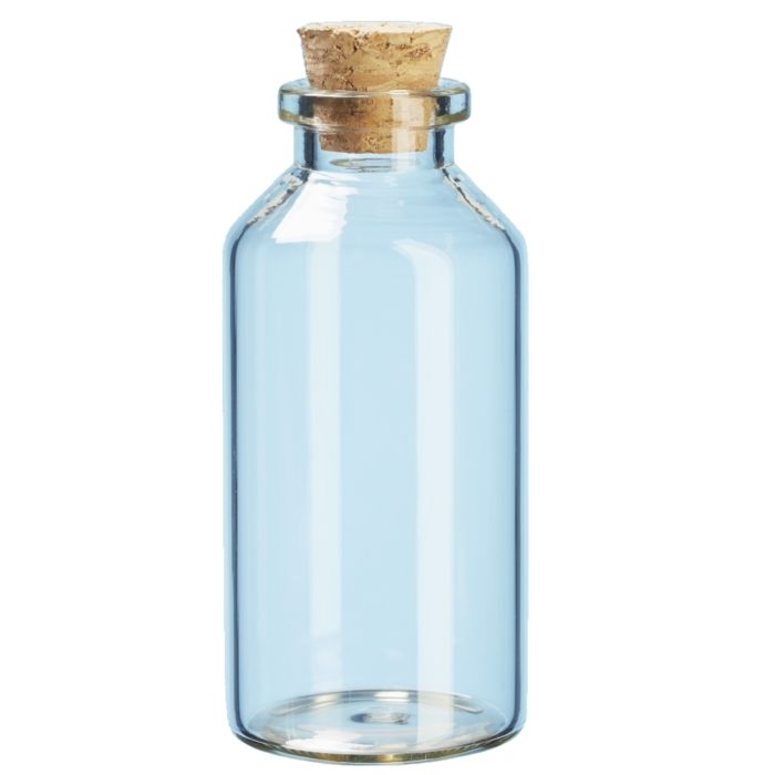Frasco Vidro c/ Rolha Cortiça 32x70mm (2 un.)