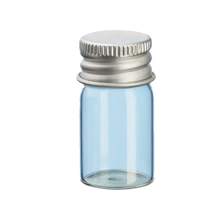 Frasco Vidro c/ Tampa Metal 22x40mm (6 un.)