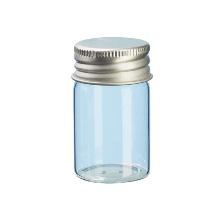 Frasco Vidro c/ Tampa Metal 30x50mm (3 un.)