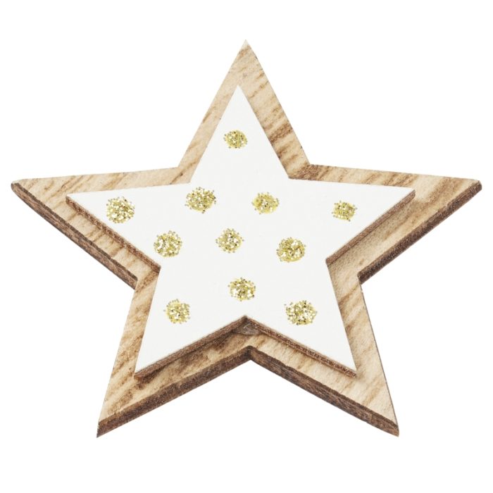 Estrela de Madeira 45mm  (2 un.)