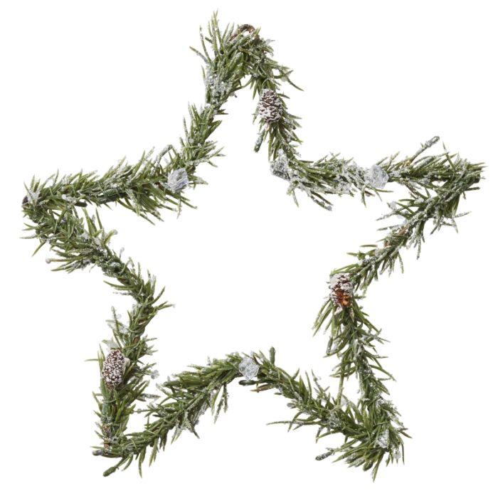 Estrela de Natal c/ Folhas 200mm