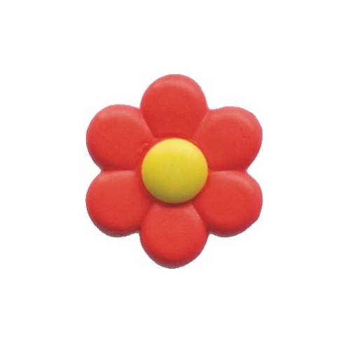 Botão Margarida Laranja/Amarelo c/Pé (4 un.)