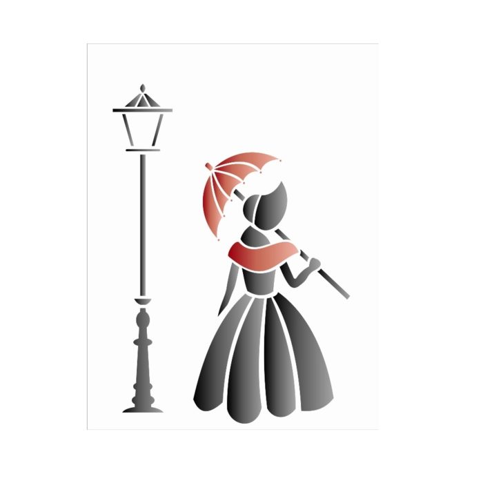 Stencil Opa 15x20 Dama Antiga