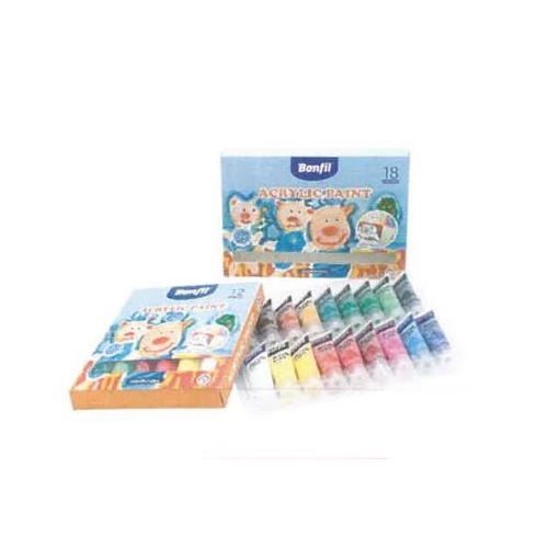 Tinta Acrílica 12 Cores  Sort. 20ml.