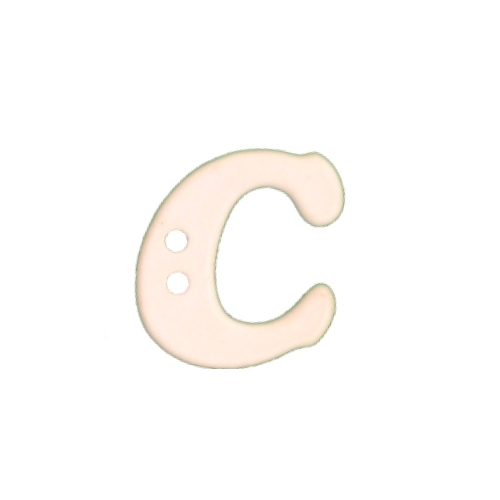 Botão Letra - C  28x28mm (4 un.)